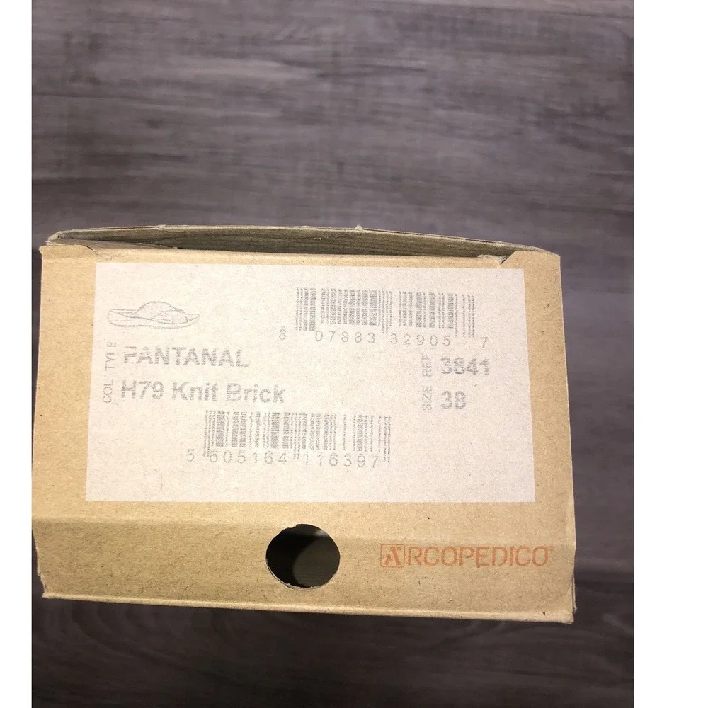 Arcopedico Sandals Women's 7 Brick Orange Knit Cork Footbed Pantanal 38‎ NEW